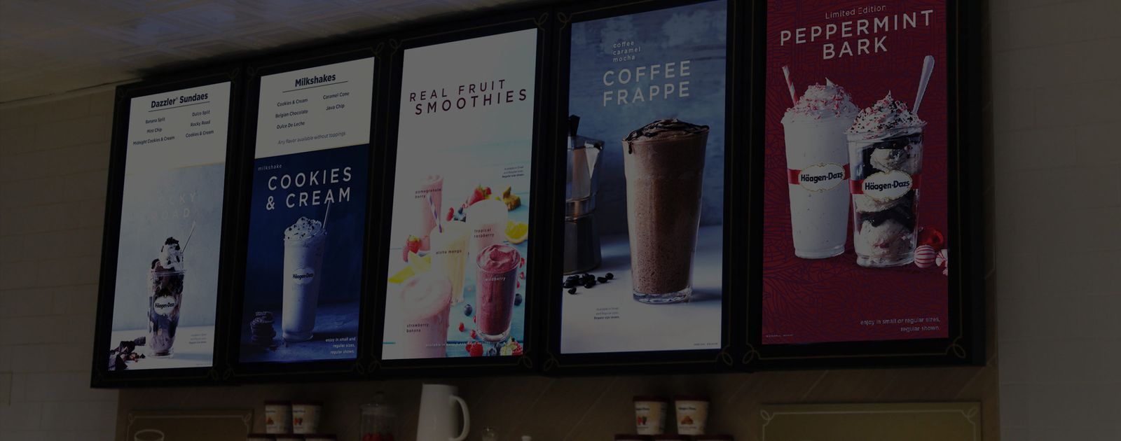 Guests ordering indoors with WAND digital menu boards