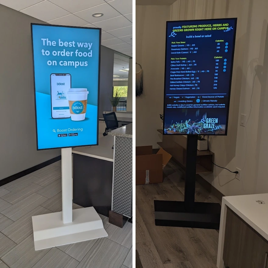 Interactive mobile smart screen in a restaurant