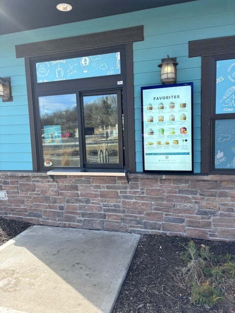 Digital Signs at Caribou Coffee pick up window